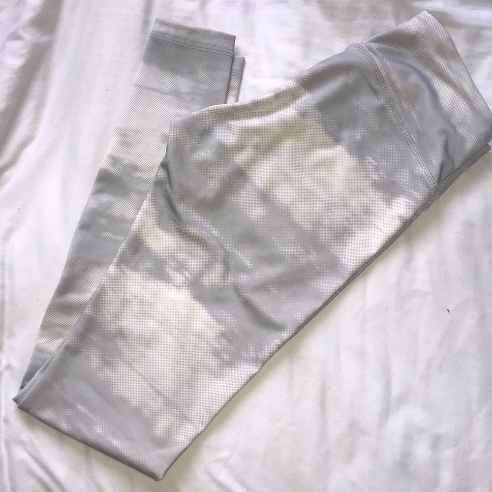 White and gray leggings